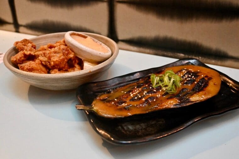 Kibou aubergine and chicken