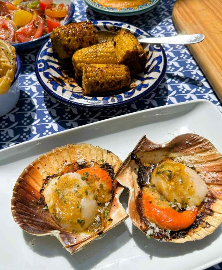 Scallops with Cafe de Paris sauce