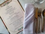 A place setting for afternoon tea at Dalchini restaurant