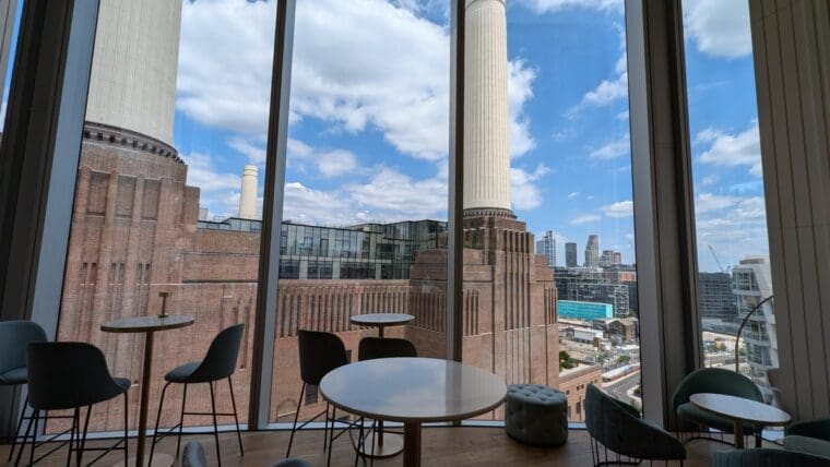 View over Battersea Power Station from Art'Otel