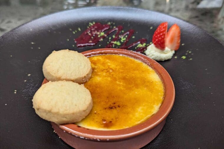Burnt Cambridge Cream at Royal Horseguards Terrace