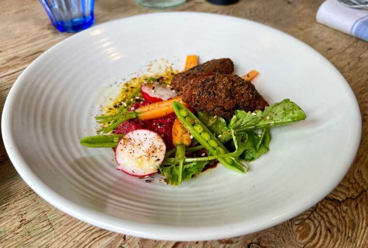 Za'atar crusted halloumi from the Brown Cow