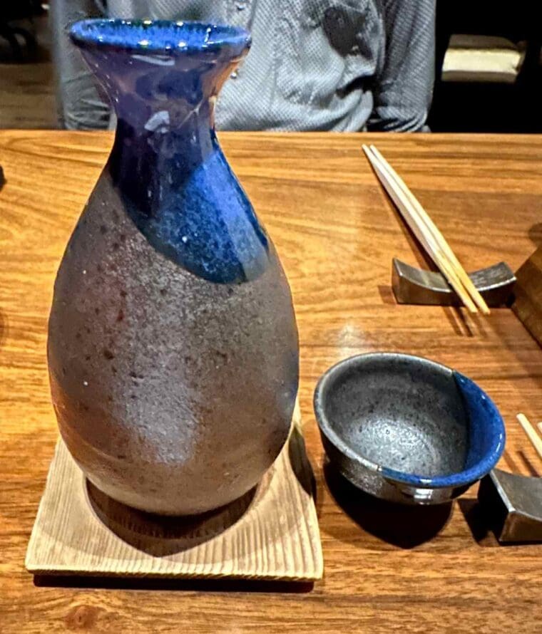 Umu summer menu ceramic sake set