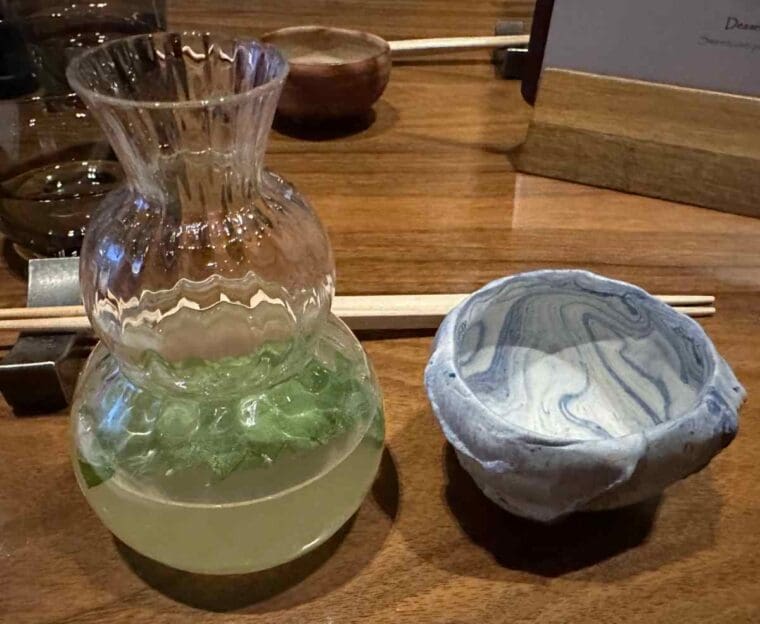 Umu summer menu sake cup