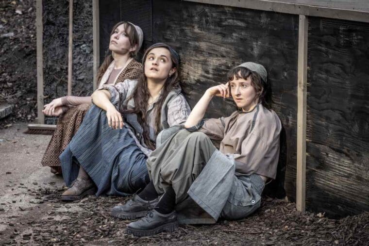 Fiddler on the Roof PROD-346 Liv Andrusier, Hannah Bristow and Georgia Bruce. Credit - Marc Brenner