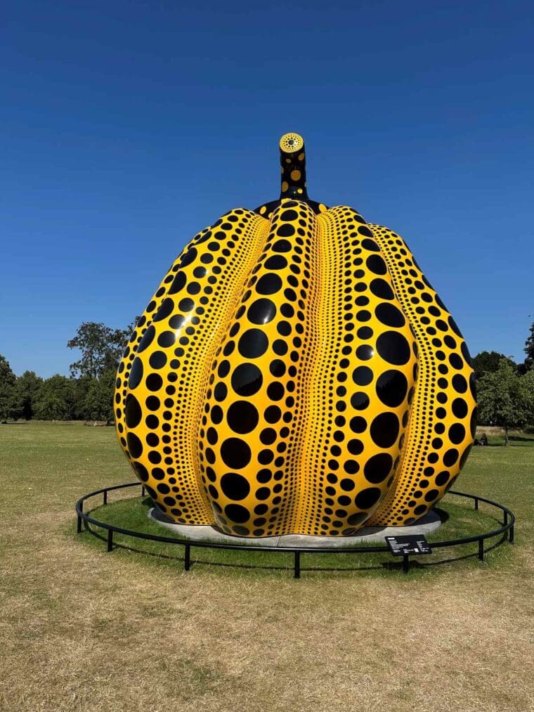 Kusama pumpkin in Hyde Park