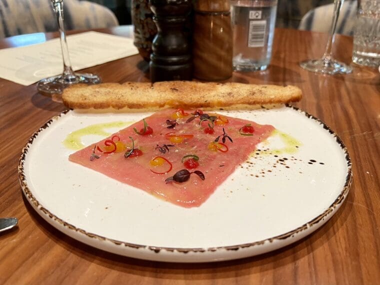 Tuna carpaccio
