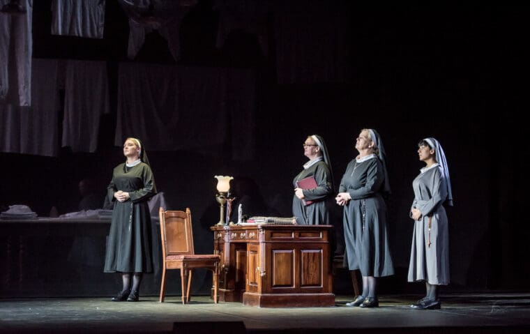 Sinéad Campbell-Wallace, Madeleine Shaw, Gaynor Keeble, Annabella Vesela-Ellis, ENO’s Suor Angelica 2024 © Genevieve Girling