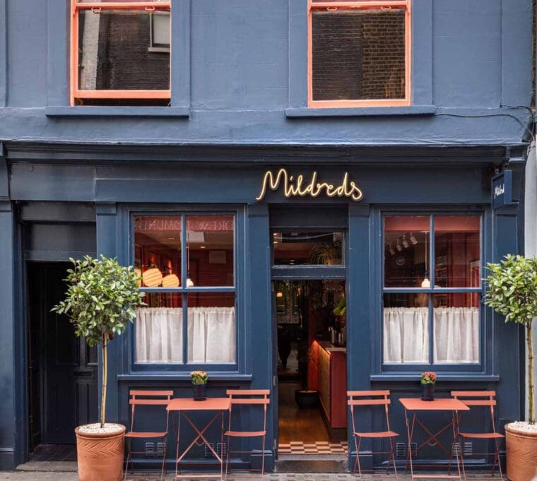 The new exterior of Mildreds Soho