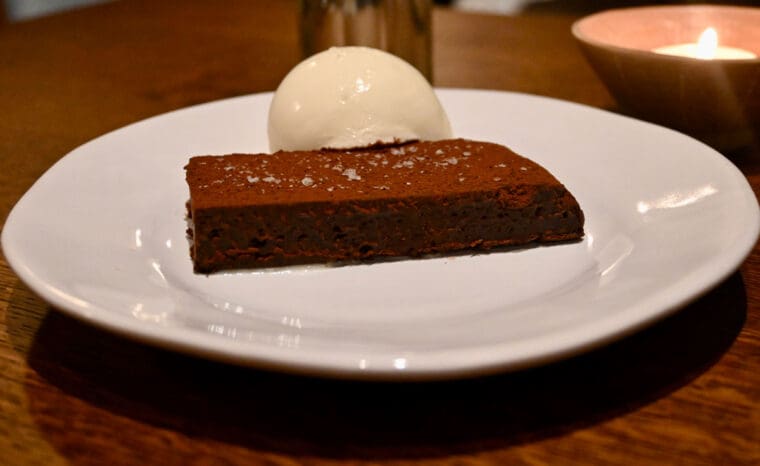 Dark Chocolate Torte at Wildflowers