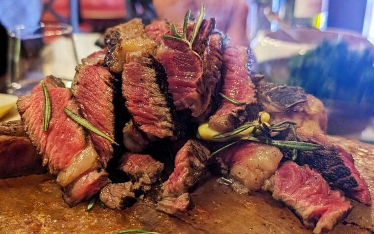 Beef Resting on the bone at Bricco e Bacco