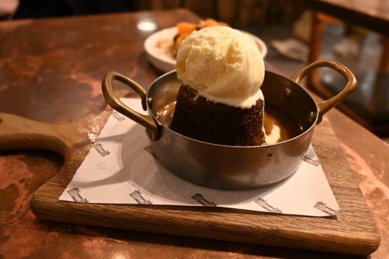 Boxcar Bar & Grill sticky toffee pudding