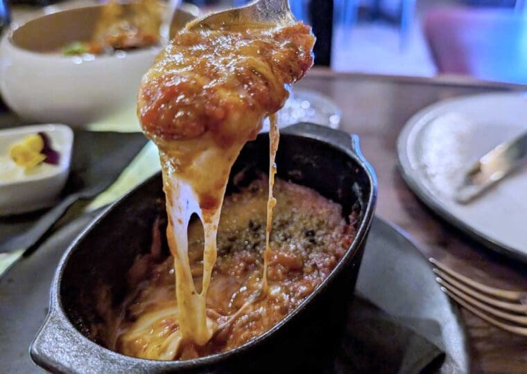 Melted Caciocavallo allo sfincione