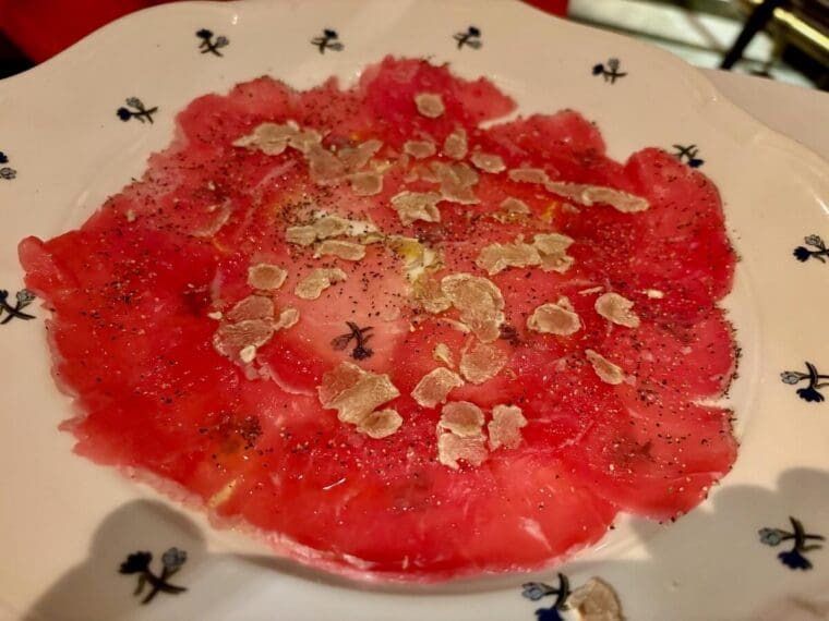 HARRY'S BEEF - CARPACCIO DI MANZO WITH WHITE TRUFFLE