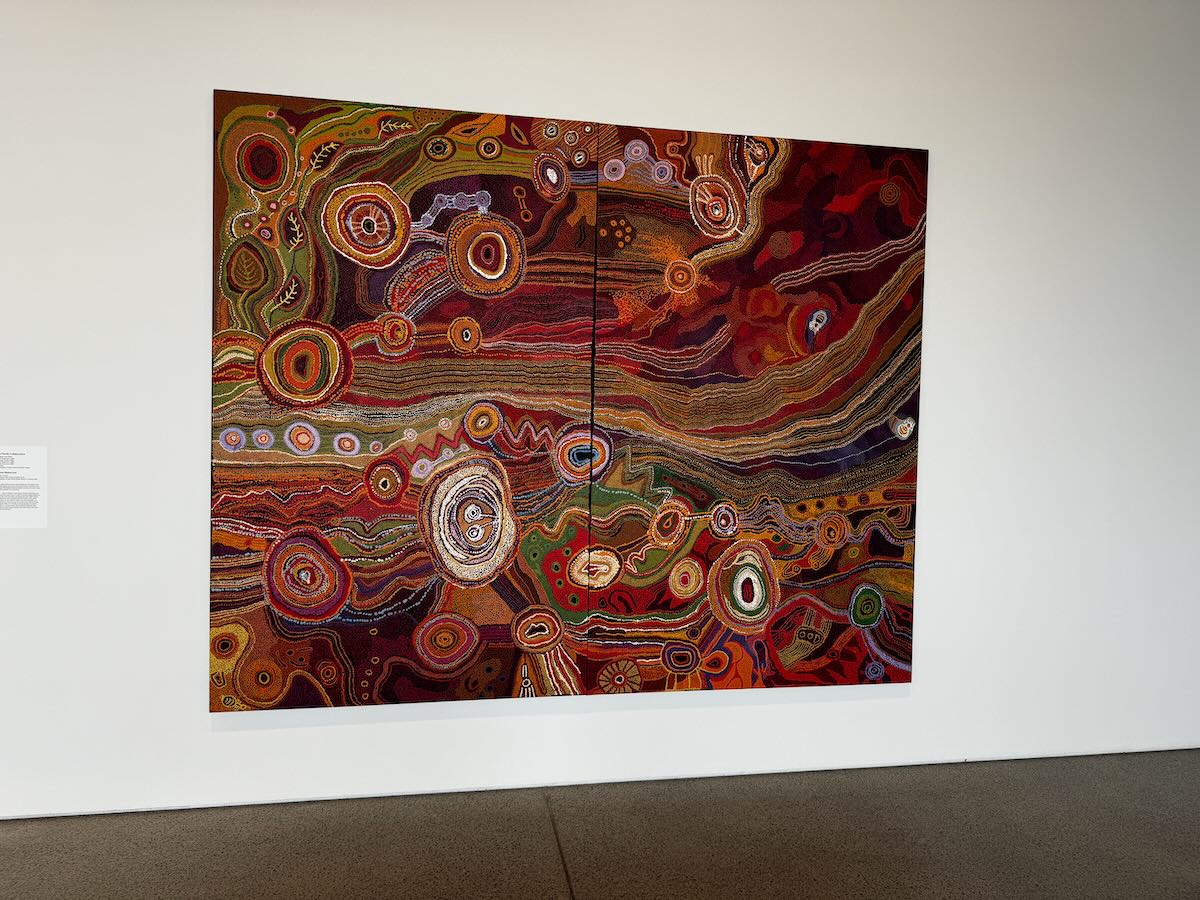Ken family collaborative painting - Seven Sisters at Art Gallery of NSW