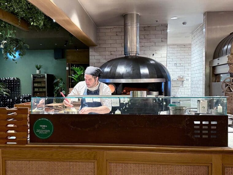 Woodfired oven at Terra, Eataly