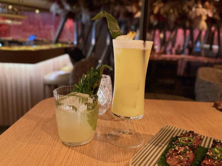 Junmai Sake cocktail at Radio Rooftop