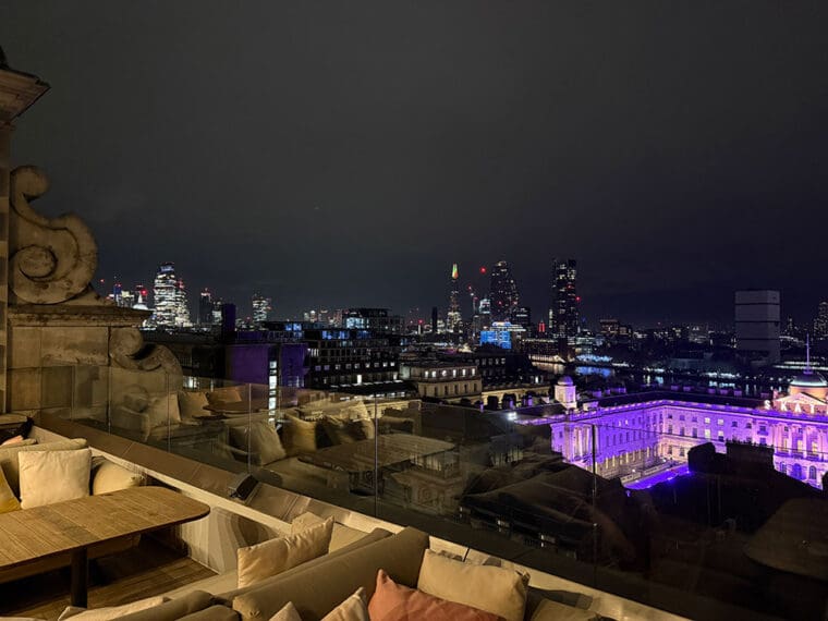 The view from the bar at Radio Rooftop, Aldwych