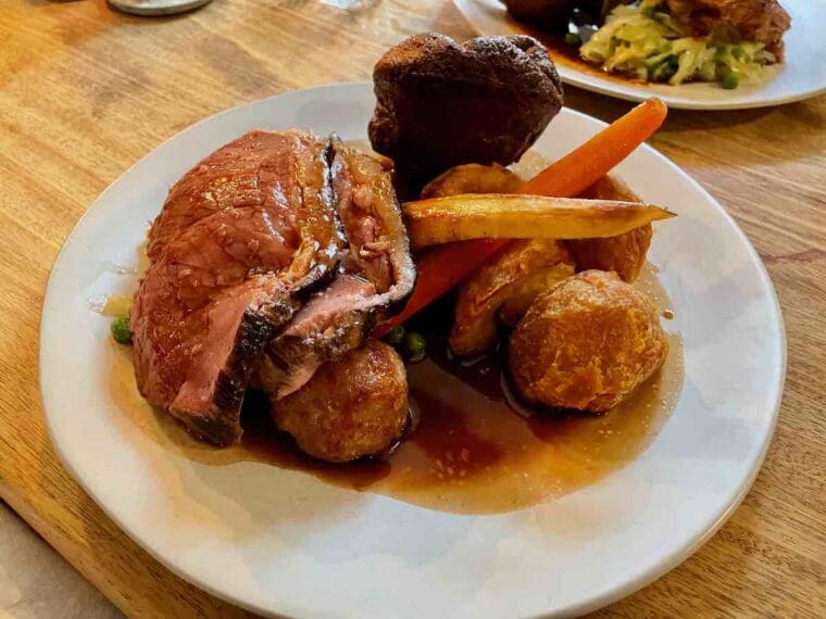 Beef roast, The Lamb Inn