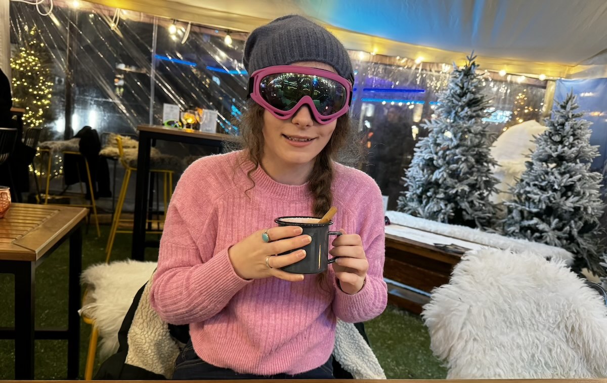 Mug of mulled wine at The Alpine Lodge