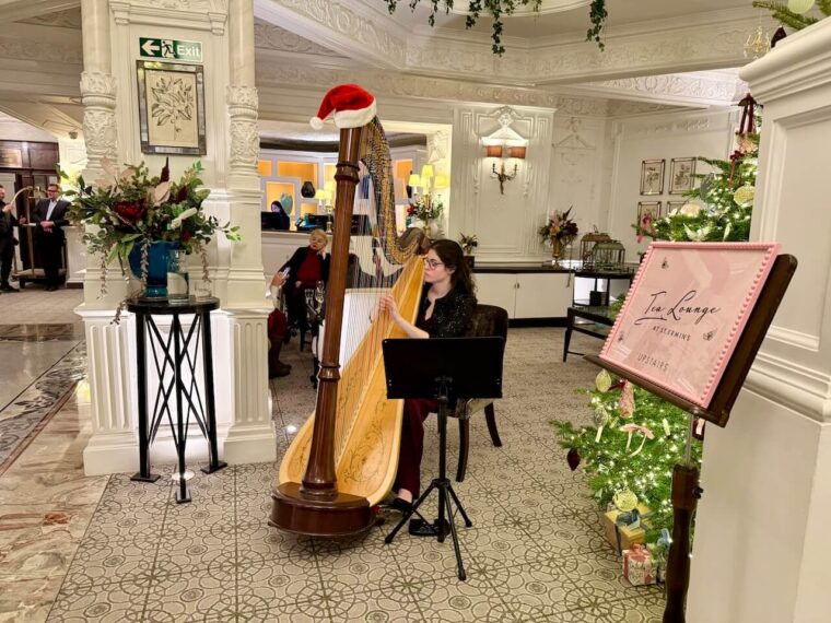 Harpist at St. Ermin's Hotel
