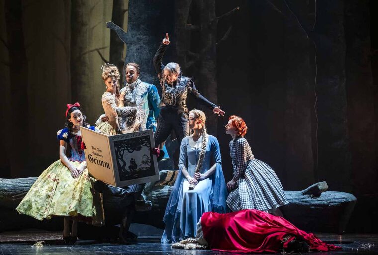 Characters from Grimm Fairy Tales in Hansel and Gretel at the Royal Opera House