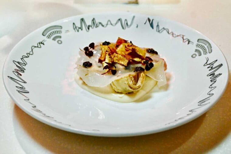 The beautiful Artichoke dish at Spagnoletti