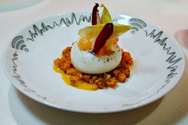 A very special burrata from La Latteria at Spagnoletti