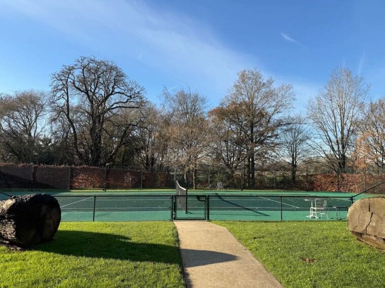 The Langley tennis court