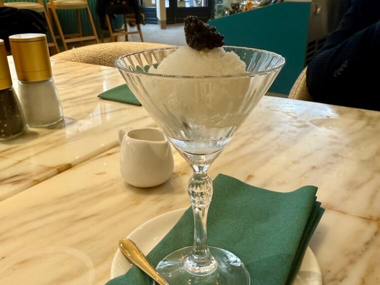 Caviar House sorbet