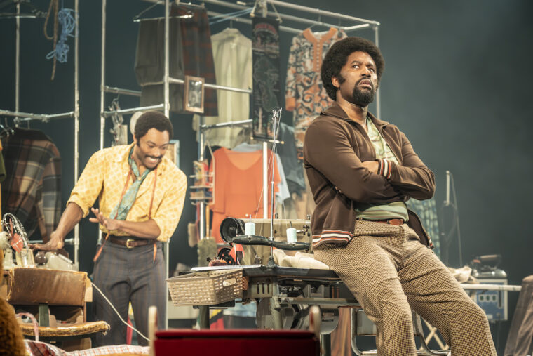 Cast of Alterations at the National Theatre, Buster looking off into the distance