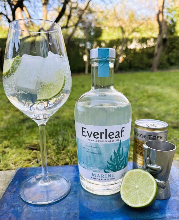 Everleaf Marine Spritz with tonic and lime