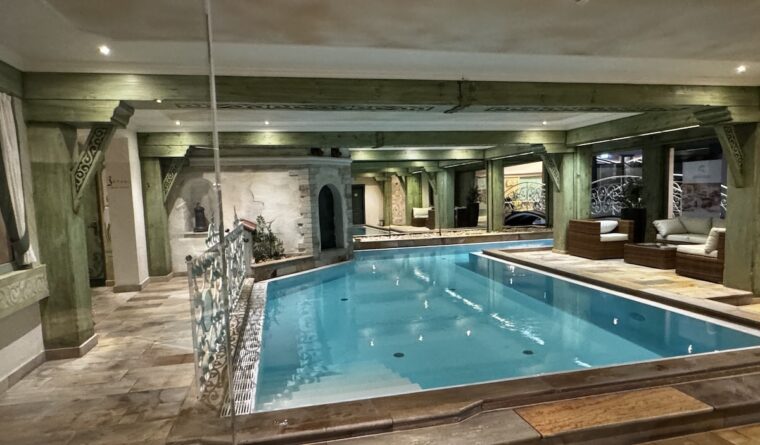 Indoor pool at the Jagdhof Spa Hotel Neustift