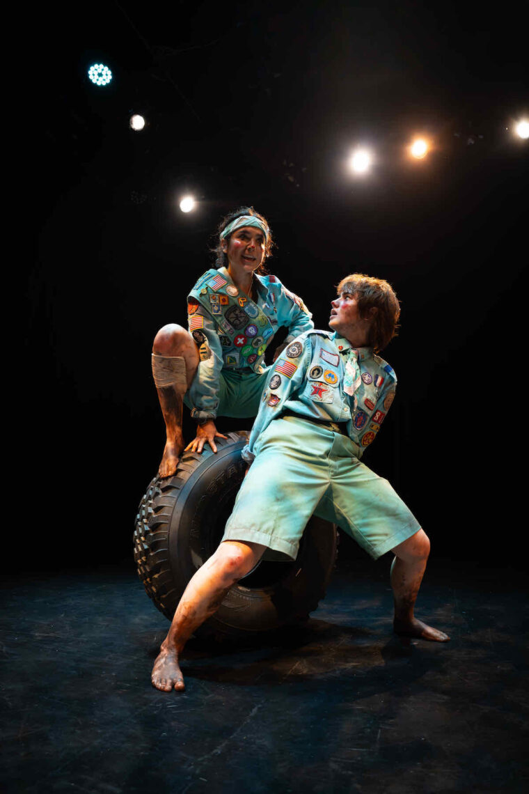 Natasha Roland (left) and Xhloe Rice (right) in A Letter To Lyndon B Johnson at Soho Theatre - photo by Morgan McDowell