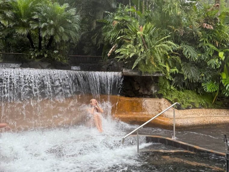 Bathing in the hot springs