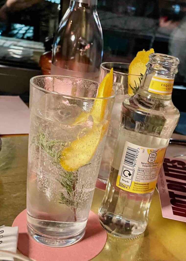 Gin Mare and tonic cocktail