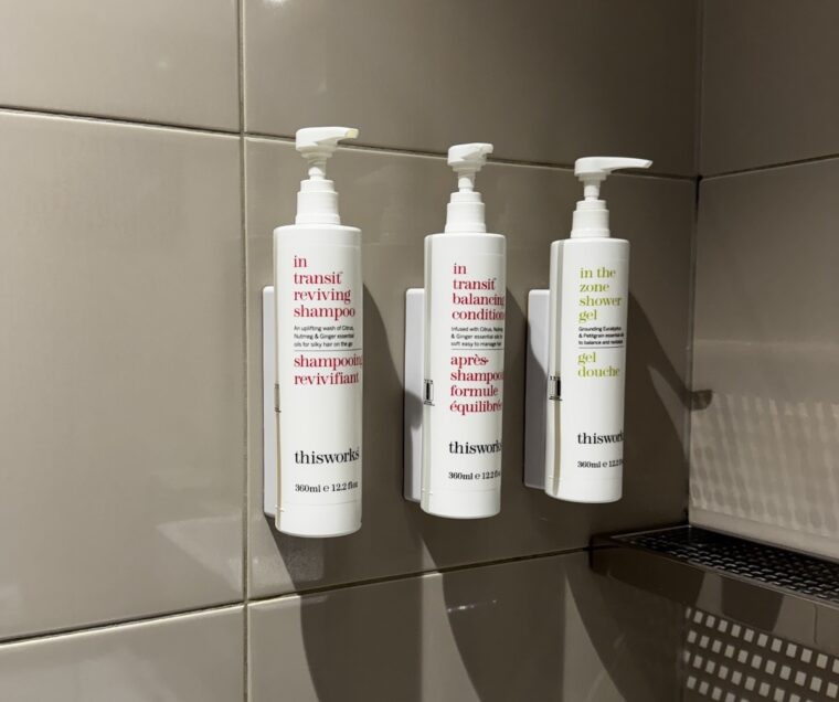 This Works toiletries at the London Heathrow Marriott Hotel
