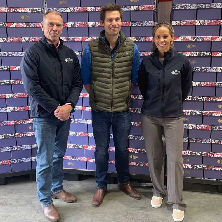 Mike, James and Alice from the British Hamper Company