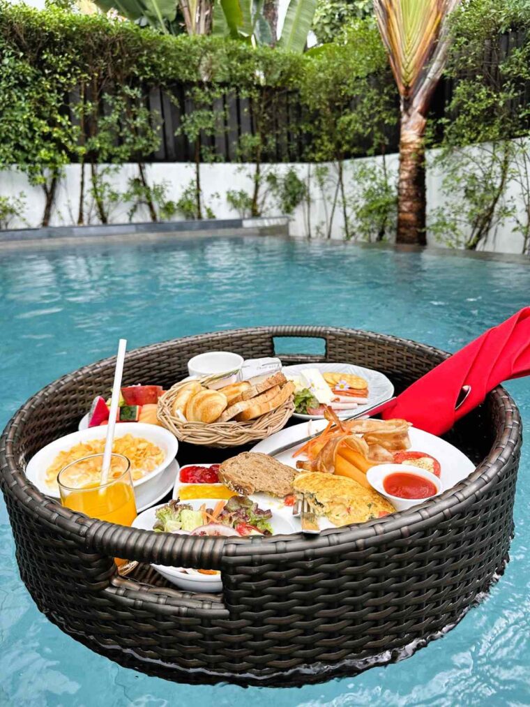 NH Collection Samui Peace Resort serves a floating breakfast at pool villas