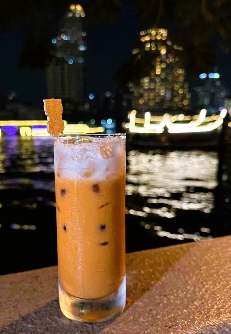 Thiptara Thai Restaurant at The Peninsula Bangkok iced Thai tea