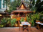 Thiptara Thai Restaurant is in the garden of The Peninsula Bangkok in a traditional Thai setting
