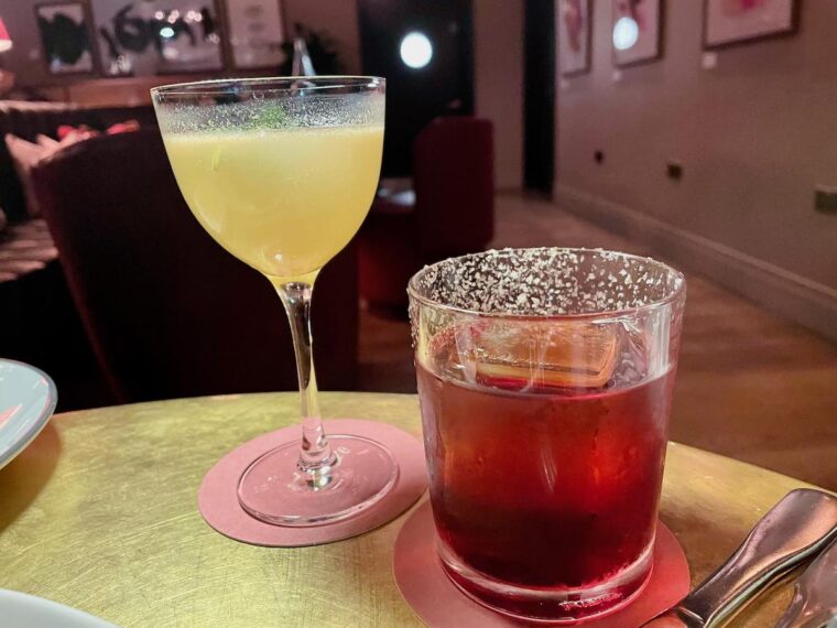 Ember and Herb, and Ribs, Rake and Records cocktails