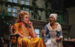(l-r) Nia Roberts and Suzanne Packer in The Women of Llanrumney at Stratford East (c) Chuko Cribb
