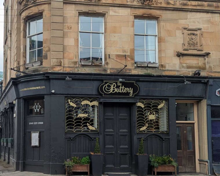 Exterior of The Buttery, Glasgow