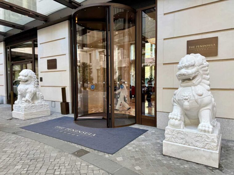 Entrance to the Peninsula Hotel, London