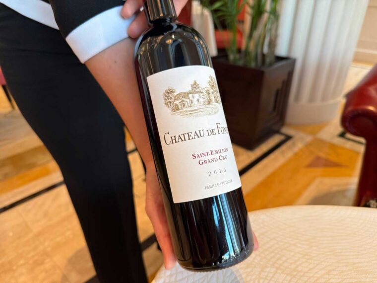 Red wine pairing for the Wellington Menu