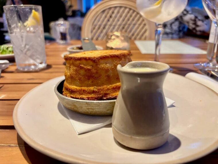 The White Hart  cheddar souffle