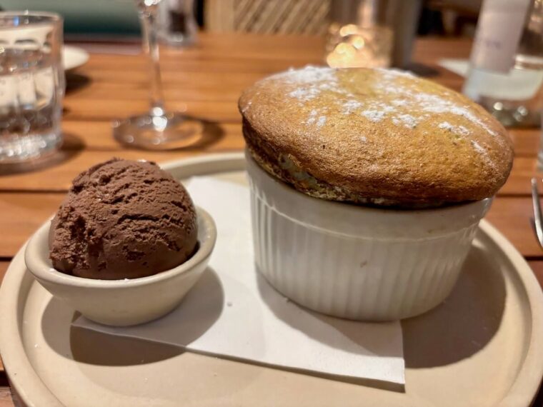 The White Hart  pistachio souffle