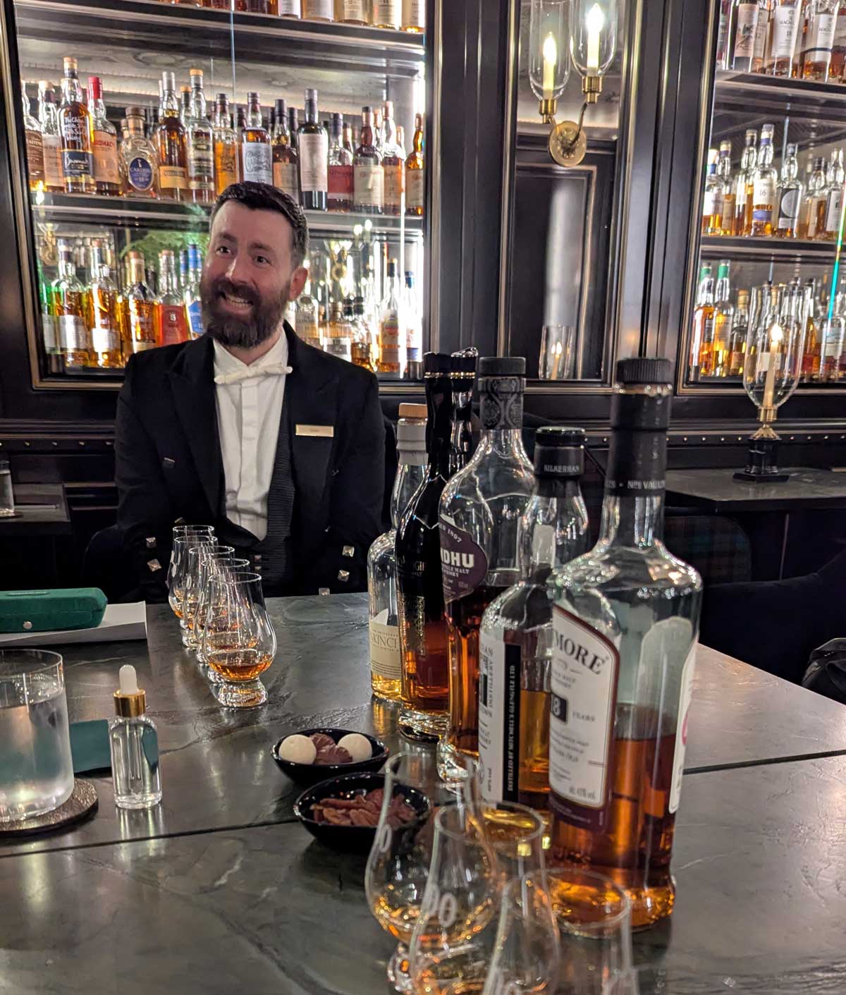 Dario - introducing whiskies at 100 Princes Street