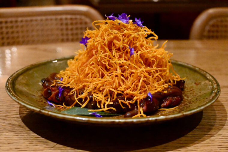 Yakiniku beef ribeye with sweet potato nest at UBA Shoreditch
